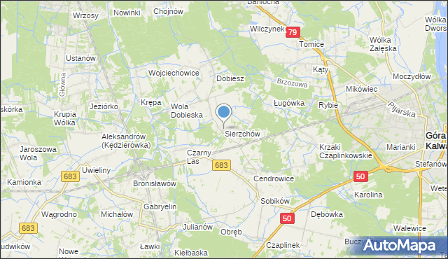 mapa Sierzchów, Sierzchów gmina Góra Kalwaria na mapie Targeo